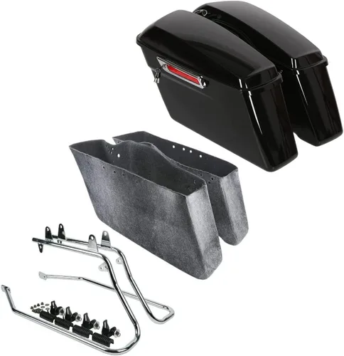 Vista 16 de TCT-MOTORPARTS Bolsa de sillín dura para alforja de conversión de hardware para Harley 2018-2025 Softail Fat Boy Breakout