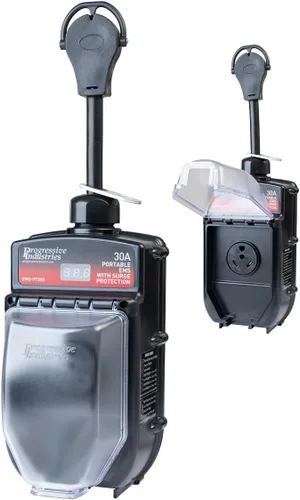 Vista 13 de Progressive Industries EMS-HW30C - Protector de sobretensiones para autocaravana resistente, negro, 30 amperios