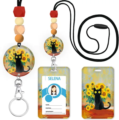 Vista 37 de Cordones para Profesores de Concienciación sobre el Autismo para Tarjetas de Identificación y Llaves, Lindo Cordón de Silicona con Cuentas Separable