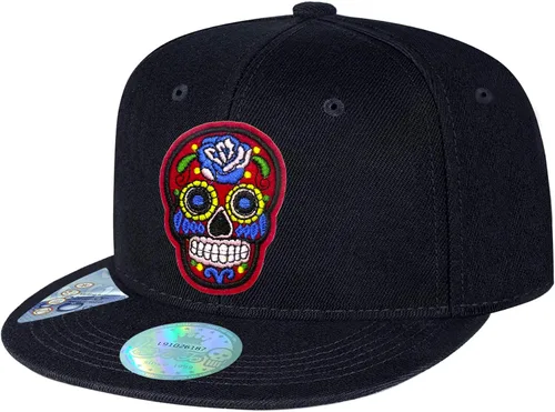 Vista 2 de tilgomedal Gorras de béisbol unisex con bordado de calavera para hombre