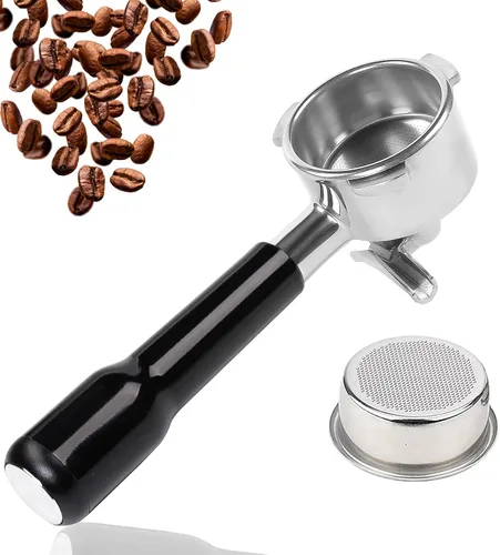 Vista 11 de Portafiltro Espresso 51mm con doble salida Compatible con Delonghi Dedica EC680 y EC685 así como modelos de cafetera SMEG y EUPA - Incluye cesta