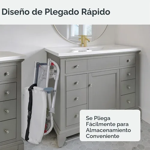 Vista 8 de Banco plegable de Drive Medical, universal y deslizante.