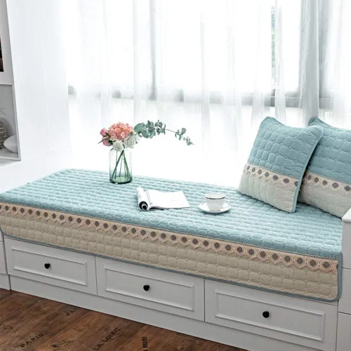 Vista 6 de JeogYong Cojín de asiento de ventana estilo bahía para interior, cojines de asiento de ventana de campo para interiores, para dormitorio
