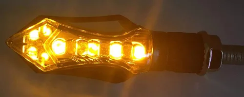 Vista 4 de Luces LED intermitentes de lente ahumada negra compatible con Kawasaki Ninja H2R 2015
