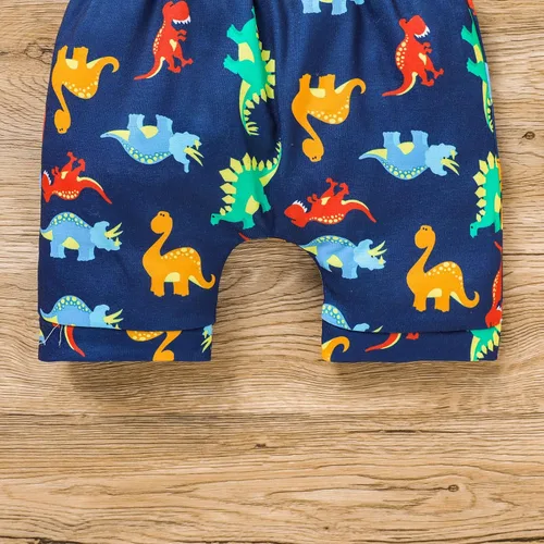 Vista 7 de Conjunto de ropa de manga corta con tirantes ajustables en la espalda en Y para bebés y niños