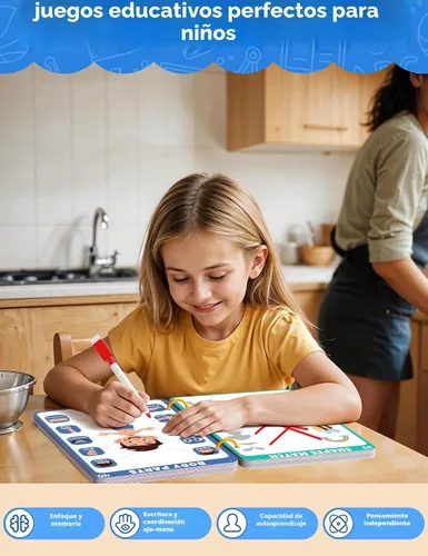 Vista 7 de Actividades de aprendizaje preescolar, 62 páginas reutilizables, libros de trabajo de prekindergarten, libros de seguimiento de letras de números