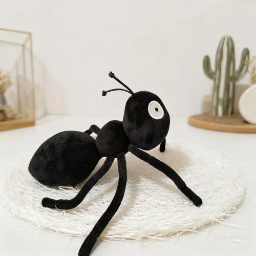 Vista 5 de Ant - Animal de peluche de hormiga, juguete suave de hormiga, 7.8 pulgadas, simulación de hormiga, regalo para niños y niñas