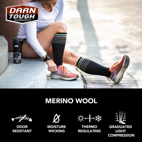 Vista 6 de Darn Tough Element OTC - Calcetín ligero con cojín y compresión ligera graduada para mujer