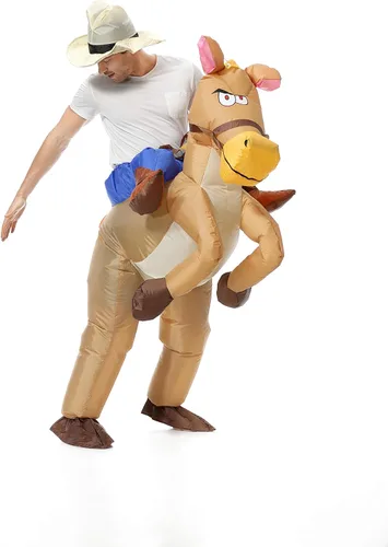 Vista 5 de EONPOW disfraz inflable de caballo para Halloween