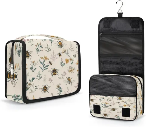 Vista 11 de AUUXVA Neceser de viaje, organizador de cosméticos, bolsa de maquillaje colgante para mujeres, hombres y niñas, Bailarina bailarina
