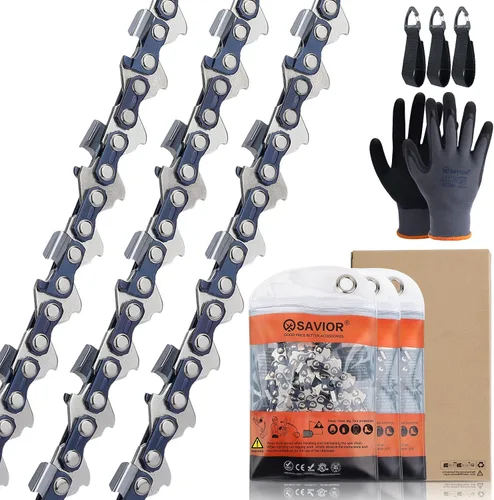 Vista 14 de Savior 4Pack GTA 26 Cadena de Motosierra Mini de 4 Pulgadas de 1/4" LP.043" de Calibre 28 Enlace de Transmisión para Podadora de Hojas Stihl GTA 26