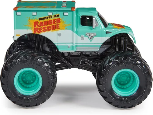 Vista 2 de Monster Jam 2023 Spin Master 1:64 Serie de camiones fundidos a troquel 32 Everyday Heroes Ranger Rescue