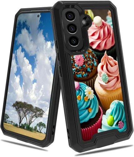 Vista 91 de Funda para Samsung S23 FE Galaxy S23 FE 2 en 1 PC duro de doble capa TPU suave a prueba de golpes Funda protectora para Samsung Galaxy S23 FE 6.4
