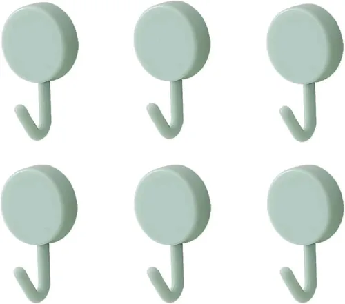 Vista 10 de Paquete de 6 ganchos adhesivos, bonitos ganchos para llaves para decoración de pared, para colgar sombrero, toalla, llave, gancho de toalla
