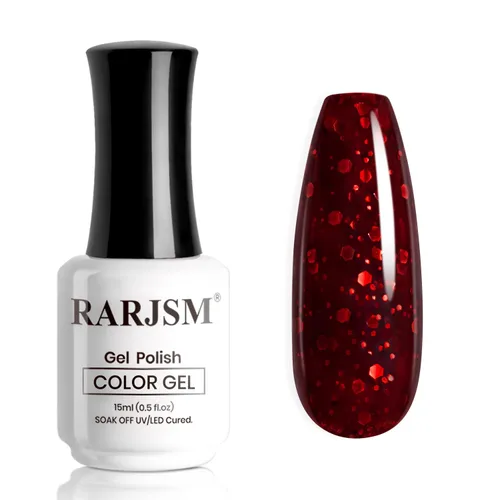 Vista 16 de RARJSM Esmalte de uñas de gel con purpurina de nieve, diamante brillante, gel de uñas de color blanco lechoso con pigmentos plateados y brillantes