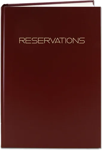 Vista 11 de BookFactory Libro de Reservas para Restaurantes, Wire-O, Negro, 120 Páginas