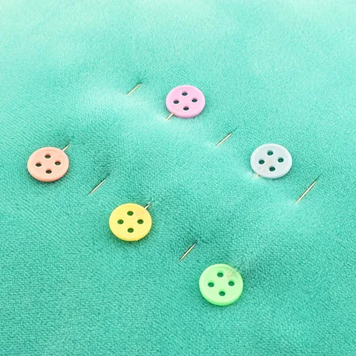 Vista 5 de 200 piezas de botón de cabeza plana para coser, alfileres rectos de patchwork, accesorios de costura, manualidades