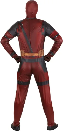 Vista 5 de Marvel - Disfraz de Deadpool de lujo para adultos, disfraz de superhéroe de Halloween para hombres, con licencia