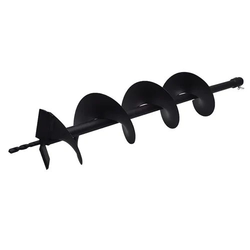 Vista 3 de Broca de taladro de 6 pulgadas con eje de 3/4 pulgadas, broca de jardín para plantación, broca de taladro de jardín, broca de poste con agujero