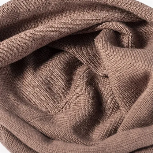 Vista 3 de Lovor Gorro de punto de cachemira Slouchy para mujer invierno suave y cálido de lana de punto cráneo gorros
