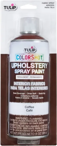 Vista 8 de TULIP ColorShot - Pintura en aerosol de tela para tapicería, pintura de tela permanente para muebles, 8 onzas, negro