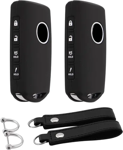 Vista 27 de Funda para Llavero de Silicona para Auto Compatible con Ford F150 Explorer Mustang Edge, para Lincoln MKZ MKX MKC con 5 Botones, Protector Completo