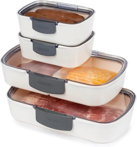Vista 10 de ProKeeper Recipiente de almacenamiento de alimentos Deli con sello de silicona hermético y tapa compatible con borrado en seco