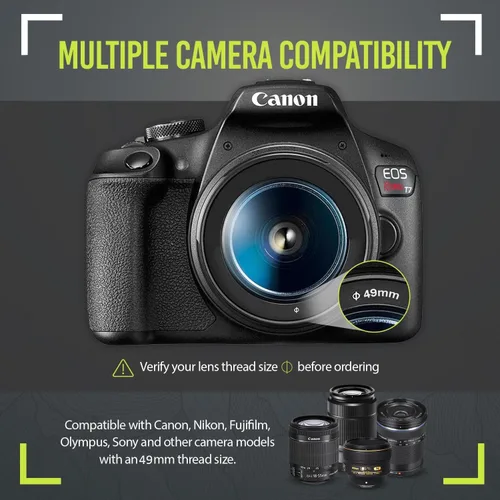 Vista 8 de Kit de lentes Ultra Deluxe para EOS M6 II, EOS M50 II, EOS M200 con lente de 0.591-1.772 in, EOS R10, EOS R50, EOS R100 con 0.709-1.772 in, Fuji