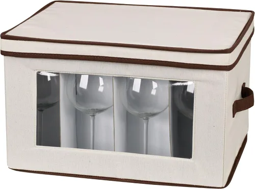Vista 10 de Household Essentials baúl de almacenamiento de vajilla para platillos