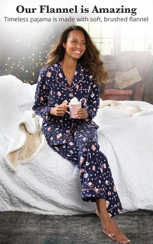 Vista 152 de PajamaGram Conjunto de pijama para mujer – Pijama para mujer, jersey novio, 100% algodón