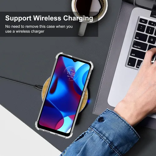 Vista 5 de Funda para Moto G Play 2023: Funda y protector de pantalla para Moto G Pure y protector de pantalla, a prueba de golpes, transparente, delgada