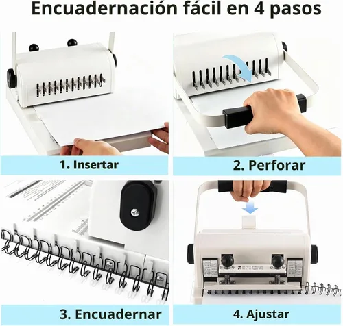 Vista 4 de Universal Cinch Binding Machine Hole Pitch 2:1 & Book Binding Kits