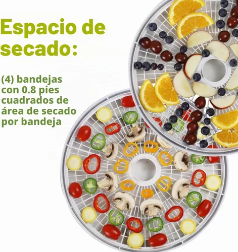 Vista 5 de Nesco FD-61 Snackmaster Encore Deshidratador de alimentos para excelente Jerky y bocadillos, 4 bandejas, gris