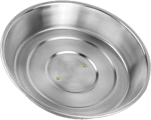 Vista 3 de 3 juegos de accesorios de barbacoa de 12 pulgadas redondas de acero inoxidable para hilvanar tapas wok, cúpula de fusión de queso y cubierta