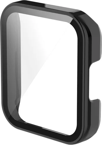 Vista 2 de Lijinlan Funda de vidrio templado compatible con Mi Redmi Watch 2 Lite, accesorios de funda para reloj inteligente, policarbonato duro resistente a