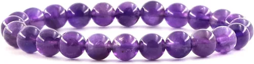 Vista 23 de Clearain Pulsera de Gemas Naturales 8 mm con Cuentas Redondas de Chakra, Cristal de Energía para Reiki, Curación Elástica y Elástica de 7 Pulgadas