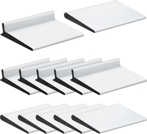 Vista 8 de Pangda 10 sellos para esquina de puerta, sellos autoadhesivos para esquinas de puerta, elevados detrás de burletes para aislamiento de ruido y Beige