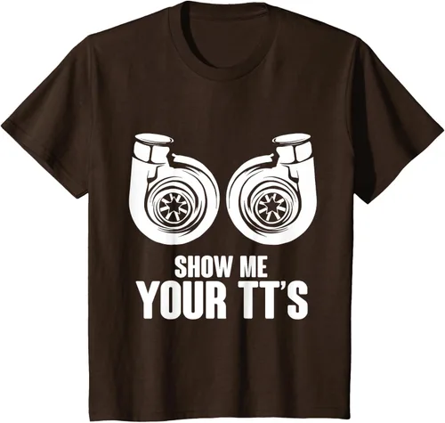 Vista 33 de Funny Show Me Your TT's Twin Turbo Car Racing Camiseta, Negro, S