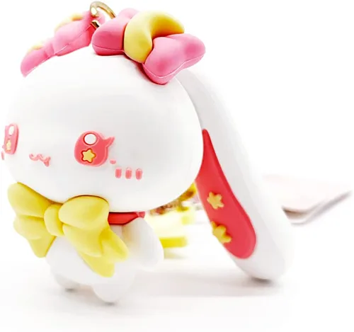 Vista 2 de HONYJOOM Lindo llavero de regalo Llavero de anime kawaii con diseño de conejo y conejo demonio para mochila colgante de bolsa