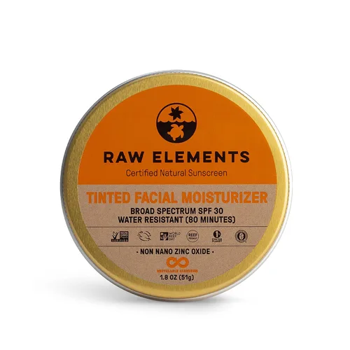 Vista 13 de Crema facial tintada ultra-hidratante Raw Element, protector solar mineral no tóxico para la cara, hidratante diario tintado, óxido de zinc no nano