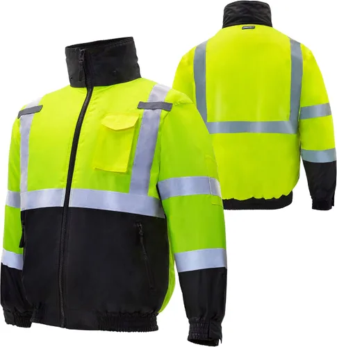 Vista 3 de JORESTECH Chaqueta y gorro de seguridad reflectante de alta visibilidad impermeable ANSI