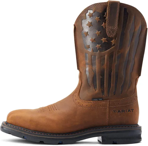 Vista 3 de Ariat Botas de trabajo Sierra Shock Shield Patriot con punta de acero para hombre