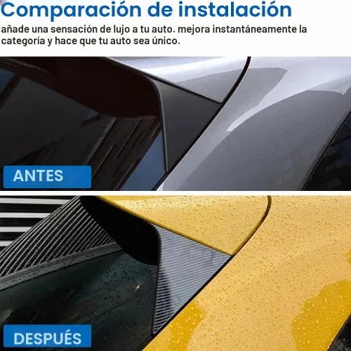 Vista 4 de 2 piezas de cubierta triangular de ventilación de fibra de carbono compatible con Honda HR-V 2023-2026