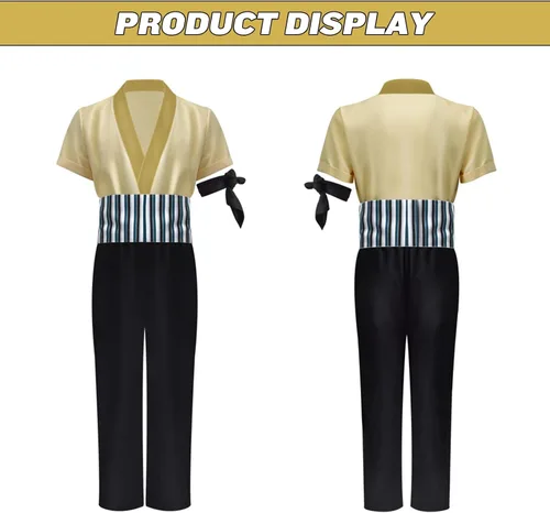 Vista 3 de Mukola Disfraz de Zoro para niños, anime, TV, cazador de piratas, cosplay, aventura, Halloween, cosplay