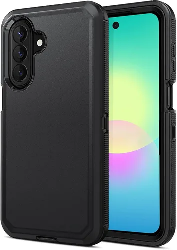 Vista 17 de Jiunai Funda para Samsung A16, a prueba de golpes, antipolvo, protección resistente, de doble capa, borde elevado, para exteriores, híbrida