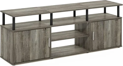 Vista 11 de Furinno - Soporte para centro de entretenimiento, para televisor de hasta 55 pulgadas, pino ámbar/negro