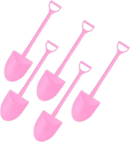 Vista 7 de Ouliget Cucharas con forma de pala, lindas cucharas de postre de plástico desechables, palas de cuchara de postre de helado, 100