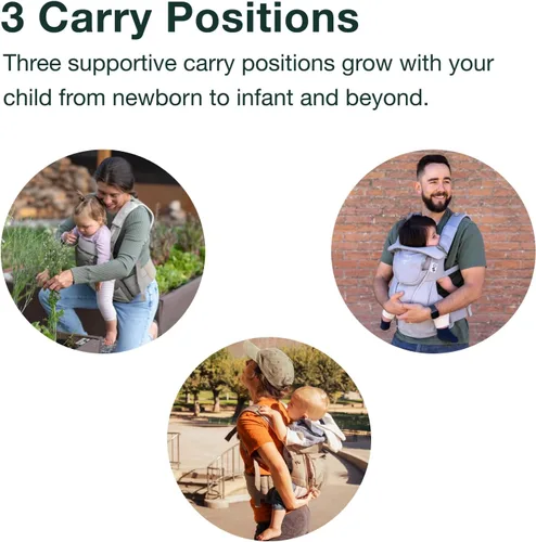 Vista 4 de Osprey Poco Soft - Portabebés convertible suave para recién nacidos - Cabestrillo ergonómico para niños pequeños