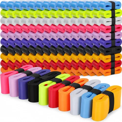 Vista 7 de Jerify 24 piezas de cinta adhesiva para raqueta de tenis, cinta adhesiva precortada para raqueta de bádminton con comodidad aterciopelada