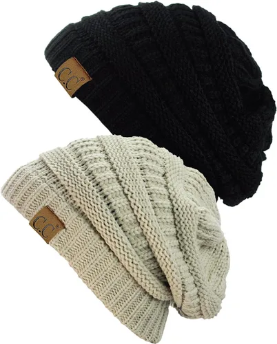 Vista 42 de Gorro a la moda de tejido suave abultado, cálido y elástico de C.C